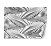 Feeby Fotomurales Abstracto Estructura Gráfico 250x175 cm Blanco Incluyendo Pegamento Papel Pintado Tejido No Tejido Decoración De Pared Salon Oficina Dormitorio Patrón Geométrico Efecto 3D