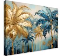 Feeby Lienzos decorativos - cuadros decoracion salon modernos - cuadro lienzo - 90x60 cm - lienzo grande - Golden Palms Abstracto- cuadros decoracion salon