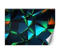 Feeby Papel Pintado Formas Geométricas 200x140 cm Azúl XXL Fotomurales Tejido No Tejido Decoración De Pared Moderna Decorativos Dormitorio Para la sala Gamer Chico Niños