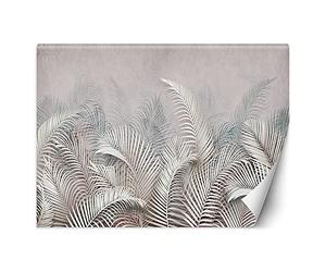 Feeby Papel Pintado Hojas De Palmera Naturaleza Plantas 350x245 cm Gris Fotomurales Decoración De Paredes Moderna Casa Oficina Despacho Cuarto De Invitados Exótico Textura Abstracto