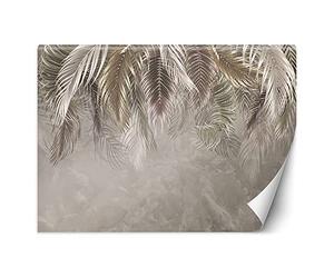 Feeby Papel Pintado Textura Hojas Tropicales 350x245 cm Gris Fotomurales Decoración De Paredes Moderna Casa Oficina Despacho Cuarto De Invitados Sombra Nubes Niebla
