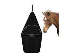 Feed Bag for Horses - Durable Grain Feeid Bucket Bag with Adjustable Straps | Hanging Water Feed for Stable, Barn, or Horse Trailer | Portable Horse Feeding & Trailer Accessories