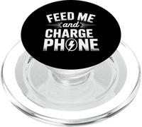 Feed Me and Charge My Phone Food Battery Hungry - PopSockets PopGrip para MagSafe