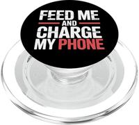 Feed Me and Charge My Phone Food Battery Hungry - PopSockets PopGrip para MagSafe