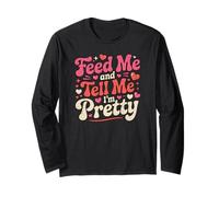 Feed Me and Dime I'm Pretty Cute Foodie Girl Love Funny Manga Larga