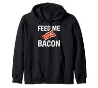 Feed Me Bacon Funny para los Amantes del Tocino Sudadera con Capucha