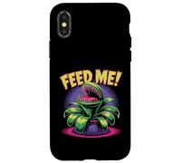 Feed Me Carnívora Planta Humor Ilustración Carcasa para iPhone X/XS
