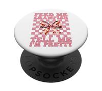 Feed Me Crawfish Dime Soy Bastante Cangrejo De Río Chica Mamá PopSockets PopGrip Adhesivo
