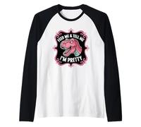Feed Me & Dime Soy Pretty Dinosaur Fun Camiseta Manga Raglan
