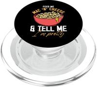 Feed Me Mac 'N' Cheese Humor Diseño PopSockets PopGrip para MagSafe