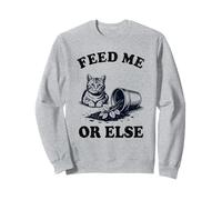 Feed Me Or Else Plant Gatos Gatito Amante de los Gatos Sudadera