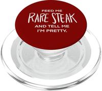 Feed Me Rare Bistec Y Dime Que Soy Bastante Comida Divertida PopSockets PopGrip para MagSafe