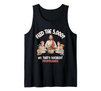 Feed The 5000 Christian Sátira Humor Político Camiseta sin Mangas