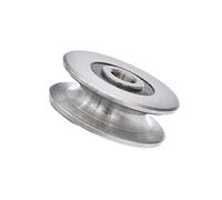 feedal 8mm/0.3" 400KG Acero inoxidable profundo U Groove rodamientos de bolas Polea de metal Rodamientos de rueda Polea de cuerda de alambre de rueda para guía de elevación, diámetro interno (50mm)