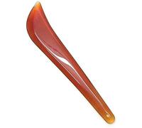 feedal Cuchillo de ágata roja natural, pulido a mano, pulido a mano, 11 cm, color rojo