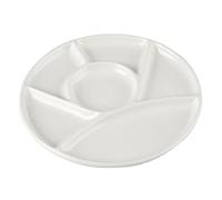 feedal Paleta de mezcla de pintura de acuarela de cerámica de porcelana con 7 pozos para agua, aceite o acrílico (redonda de 20 cm)