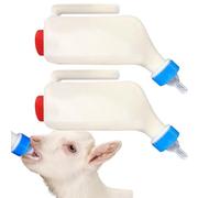 Feeder Bottles for Goat, 2X Lamb Feeding Bottles, Pet Breeding Accessory with Scaled Measurement and Handle, Ideal for Goat, Cow, Sheep, and Puppy Care, Easy to Use, Durable Design