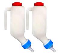 Feeder Bottles for Goat, 2X Lamb Feeding Bottles, Pet Breeding Accessory with Scaled Measurement and Handle, Ideal for Goat, Cow, Sheep, and Puppy Care, Easy to Use, Durable Design