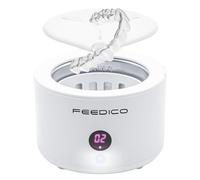Feedico Máquina limpiadora ultrasónica dental profesional, 200 ml, retenedor, alineador, protector nocturno y limpiador bucal, limpieza profunda con diseño de protección para aparatos ortopédicos