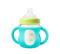 Feeding Bottle Handle - 11cm Silicone Glass Bottles Protector | Anti Drop Shockproof Sleeve With Easy Grip | Feeding Bottle Accessory Holder | Anti Slip Cover For 0-12 Months