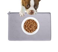 Feeding Mat, Puppy Food Pad, 23.6 x 15.7 Inch Silicone Pet Placemat, Non-Slip Foldable Anti-Spill Fast Drying Feeding Pad for Dogs and Cats, Indoor Floor Mat for Kitchen Living Room Dining Area