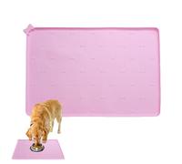Feeding Mat, Puppy Food Pad, 23,6 x 15,7 pulgadas de silicona no plegable, Fast Drying Anti-Spill Pet Feedings Dogs, gatos, interior Floor & Kitchen Use, Ideal para alimentación