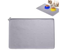 Feeding Mat, Puppy Food Pad, silicona no plegable Fast Drying Paddings, anti-Spill Pet Feeder Mat for Dogs and Cats, Indoor Floor and Kitchen Use, 15,7 x 23,6 x 0,39 pulgadas