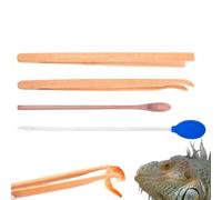 Feeding Tongs Reptiles, Snakes Feeding Tweezers, 1.97 Inches Comfortable Stainless Steel, Long Handle Feeder Clamp Tool for Bearded Dragon, Turtles, Leopard Geckos, Spiders