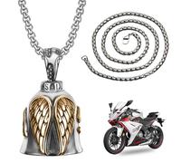 Feegela Llavero Moto Campana Guardiana, Guardian Bell Moto Amuleto