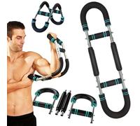 Feegela Twister Arm Trainer, Ejercitador de Brazos Ajustable 30kg-50kg, Barra Giratoria Portátil,Extensor de Pecho para Brazos, Equipo Fitness Portátil con Muelle para Casa,Oficina,Viajes