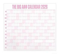 Feegow Big A## 2026 - Calendario de pared extragrande de borrado en seco, planificador anual de 4 x 3 pies para seguimiento y gestión de objetivos, calcomanía decorativa de papel sostenible para el