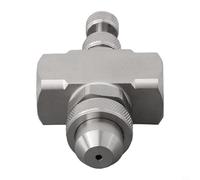 Feegow Boquilla atomizadora de aire para sistemas de humidificación, refrigeración y niebla espacial: acero inoxidable 304, rosca BSPT de 1/4, pulverización de cono sólido de 30°, presión líquida de