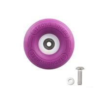 Feegow Brompton - Ruedas plegables silenciosas de 74 mm, rodillos de repuesto PP TPE, actualización de rueda silenciosa, ruedas de bicicleta pequeñas coloridas, rueda frontal suave (morado)