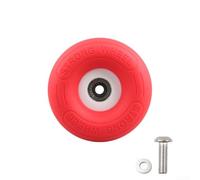 Feegow Brompton - Ruedas plegables silenciosas de 74 mm, rodillos de repuesto PP TPE, actualización de rueda silenciosa, ruedas de bicicleta pequeñas coloridas, rueda frontal suave (rojo)
