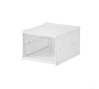 Feegow Cajas de zapatos transparentes apilables, 1/3/6 niveles, instalación sin complicaciones, caja organizadora de zapatos, plegable, ahorro de espacio para mujeres y hombres (A)