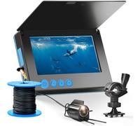 Feegow Cámara buscadora de peces de gran angular de 220°, visión oscura, detección de cría subacuática, pantalla HD de 4.3 pulgadas, cámara de pesca submarina (30 m)