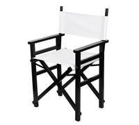 Feegow Funda para silla de directores de lona, kit de asiento y respaldo de repuesto, color negro, para uso casual, plegable, hogar, jardín, interior, exterior, accesorios