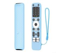 Feegow Funda protectora para control remoto de voz Homatics Box R Plus, ligera, antideslizante, a prueba de golpes, protector de piel de silicona con cordón (azul noche)