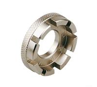 Feegow Herramienta de llave para radios de bicicleta, de acero, 3,3-5 mm | Se adapta a pezones de 3,3 mm a 5 mm, 7 tamaños en una herramienta, acero de alta dureza, acabado galvanizado