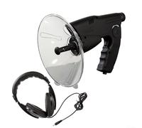 Feegow Micrófono parabólico monocular, monocular X8 veces audición de larga distancia, telescopio de escucha de pájaros con auriculares para caminar por arbustos, observación de aves