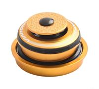 Feegow Negro Rojo Azul Oro Auricular, 28.6Mm Superior 39.8Mm Tenedor Inferior, Aleación de aluminio Cojinete Cabeza Bowl, Ciclismo Auricular Cap Tornillo Kit (oro)