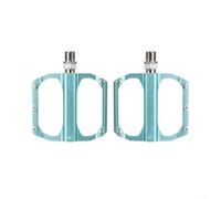 Feegow Pedales de bicicleta de aleación de aluminio con 3 cubos de rodamiento, plataforma plana ligera, para ciclismo MTB de carretera, eje de acero al boro, marcado L/R, paseo suave (azul)