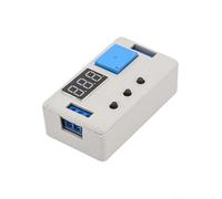 Feegow Relé del contador de tiempo digital 12V, 0.1s a 999 interruptor de retardo programable mínimo con la pantalla LED, disparador del poder/del botón/del PNP/del PLC, módulo de control industrial