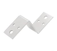 Feegow Soporte de esquina en forma de Z de acero inoxidable, placa de fijación de ángulo resistente de 2,5 mm para reparación de estantes de muebles, cierre de hardware a prueba de óxido (60 mm)