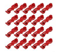 Feegow Terminal robótico para cortacésped, paquete de 20 abrazaderas de conexión T-Tap para cables límites, estaciones de carga y conexiones en T, 22-18 AWG, compacto 36 x 9 mm, rojo