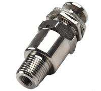 Feegow Válvula neumática miniatura de 3 vías de 2 posiciones para la serie TAC-3P, rosca M5×0.8, normalmente cerrada, retorno de resorte accionado por botón, cuerpo metálico, presión de funcionamiento