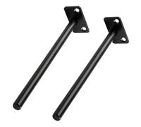 FEEIMOL 2 Piezas Soporte Estanterias Flotante Ocultos Soporte de Estante Tipo T Escuadras Soporte Baldas Pared con Tornillos para Muebles Decoración Negro 200mm