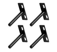 FEEIMOL 4 Piezas Soporte Estanterias Flotante Invisible Soportes de Estante Ocultos Negro Escuadras Soporte Baldas Pared Tipo T con Tornillos para Muebles Decoración 3 Pulgadas