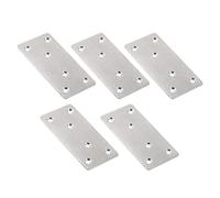 FEEIMOL 5 Piezas Soportes de Esquina Planos Acero Inoxidable Soporte de Placa Plana Pletinas de Planas Conector de Soporte de Fijación para Reparación Madera Muebles 50x100mm