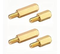 FEEIMOL M3 Separador Hexagonal de Latón, Macho Hembra Tornillo Espaciador Roscado Tuerca Pilar M3x7+5mm (40 pcs)